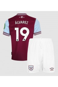 West Ham United Edson Alvarez #19 Babytruitje Thuis tenue Kind 2024-25 Korte Mouw (+ Korte broeken)